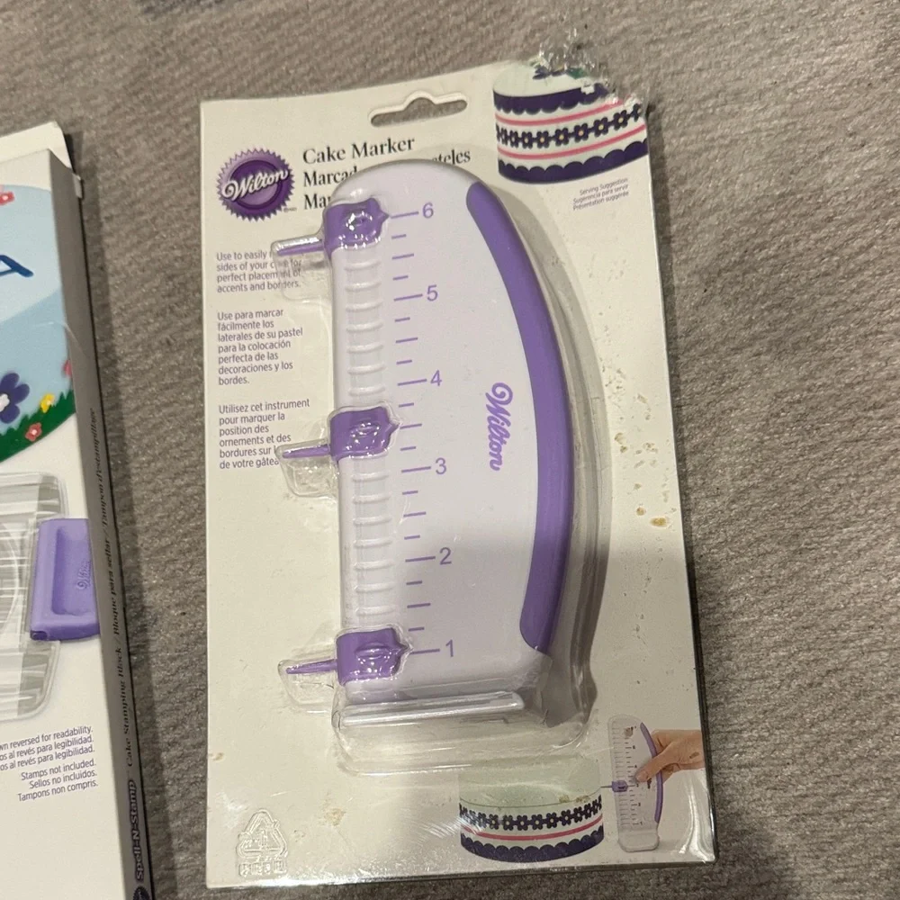 Wilton Purple Cake Stamping Block and Marking Set (letter stamps not included)